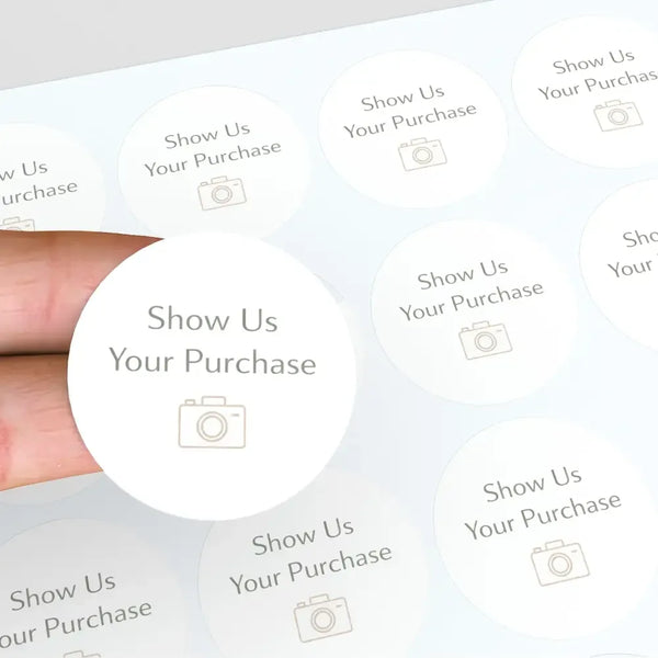 Show Us Your Purchase Stickers | Small Business Packaging Labels - Sticksy Prints Australia