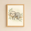 Sloth Nursery Wall Art Print – Jungle Animal Watercolour (Digital Download)