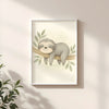 Sloth Nursery Wall Art Print – Jungle Animal Watercolour (Digital Download)