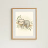 Sloth Nursery Wall Art Print – Jungle Animal Watercolour (Digital Download)