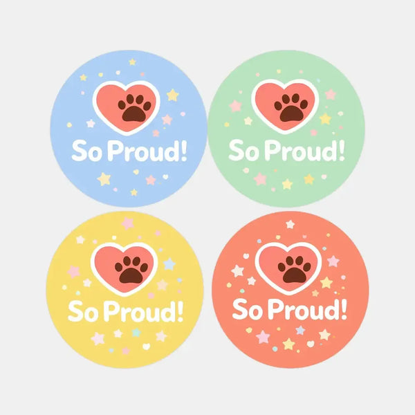 So Proud Pet Training Reward Stickers | Positive Reinforcement Stickers for Dogs & Puppies - Sticksy Prints Australia