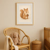 Squirrel Nursery Wall Art Print – Woodland Animal Watercolour (Digital Download)