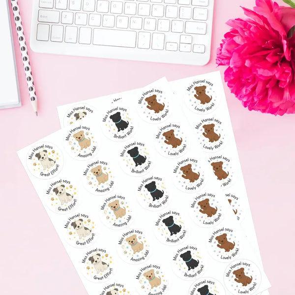Staffordshire Dog Reward Stickers Teacher Praise Classroom Stickers
