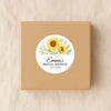 Sunflower Bridal Shower Stickers – Personalised Favour Labels – Custom Name & Date - Sticksy Prints Australia