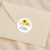 Sunflower Bridal Shower Stickers – Personalised Favour Labels – Custom Name & Date