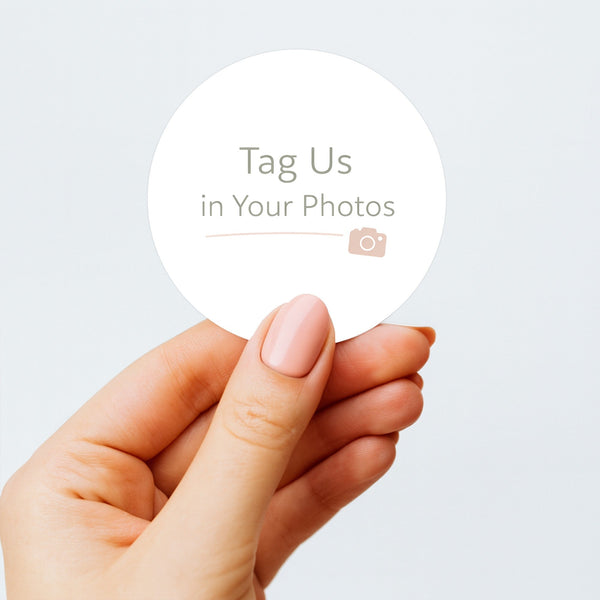 Tag Us in Your Photos Stickers | Small Business Packaging Labels