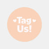 Tag Us Stickers | Peach Social Media Packaging Stickers for Small Businesses - Sticksy Prints Australia