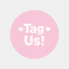 Tag Us Stickers | Pink Social Media Packaging Stickers for Small Businesses - Sticksy Prints Australia