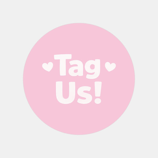 Tag Us Stickers | Pink Social Media Packaging Stickers for Small Businesses
