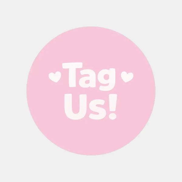 Tag Us Stickers | Pink Social Media Packaging Stickers for Small Businesses - Sticksy Prints Australia