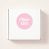 Tag Us Stickers | Pink Social Media Packaging Stickers for Small Businesses