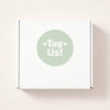 Tag Us Stickers | Sage Green Social Media Packaging Stickers for Small Businesses - Sticksy Prints Australia