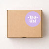 Tag Us Stickers | Social Media Packaging Stickers for Small Businesses Purple - Sticksy Prints Australia