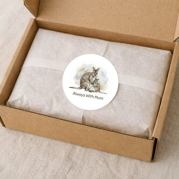 Tasmanian Pademelon Sticker – Always With Mum Mother & Joey Wildlife