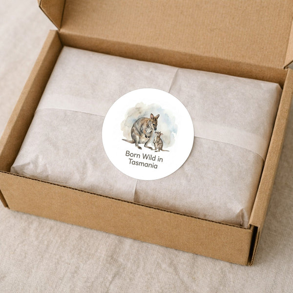 Tasmanian Pademelon Sticker – Born Wild in Tasmania Mother & Joey Wildlife