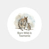 Tasmanian Pademelon Sticker – Born Wild in Tasmania Mother & Joey Wildlife - Sticksy Prints Australia