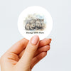 Tasmanian Wombat Sticker – Always With Mum Mother & Baby Wildlife Art