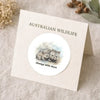Tasmanian Wombat Sticker – Always With Mum Mother & Baby Wildlife Art - Sticksy Prints Australia