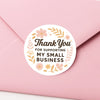 Thank You for Supporting My Small Business Stickers Delicate Floral