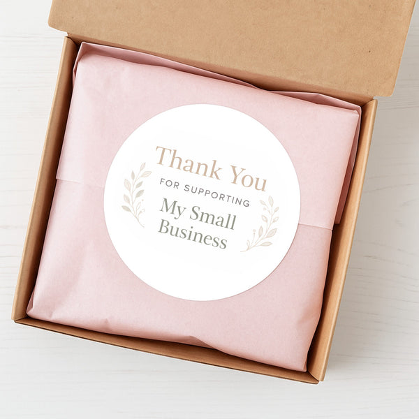 Thank You for Supporting My Small Business Stickers | Neutral Packaging Labels | Small Business Stickers Australia