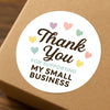 Thank You for Supporting My Small Business Stickers – Rainbow Hearts