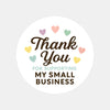 Thank You for Supporting My Small Business Stickers – Rainbow Hearts