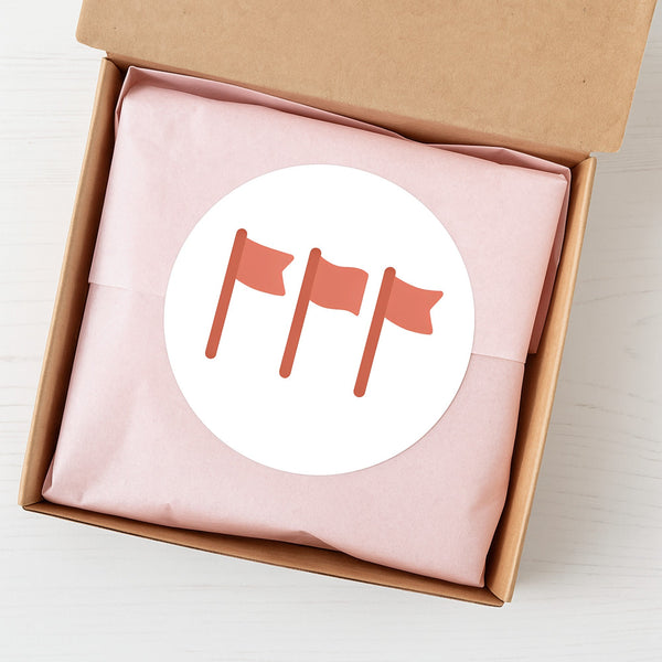 Three Red Flags Sticker | Funny Dating Sticker for Journals Planners & Modern Dating Humour