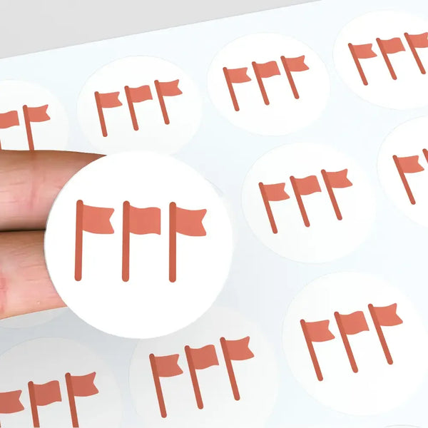 Three Red Flags Sticker | Funny Dating Sticker for Journals, Planners & Modern Dating Humour - Sticksy Prints Australia