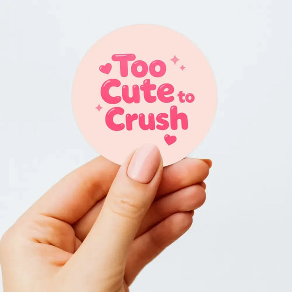 Too Cute to Crush Stickers | Pink Do Not Crush Parcel Labels for Small Businesses - Sticksy Prints Australia