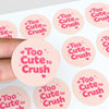 Too Cute to Crush Stickers | Pink Do Not Crush Parcel Labels for Small Businesses - Sticksy Prints Australia