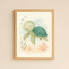 Turtle Nursery Wall Art Print | Ocean Animal Watercolour | Digital Download