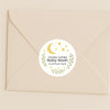 Twinkle Twinkle Baby Shower Stickers – Personalised Moon & Stars Favour Labels