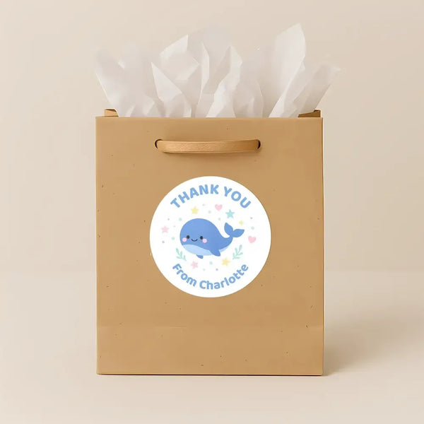 Under the Sea Thank You Stickers – Starfish, Crab, Jellyfish & Whale | Personalised Party Favour Labels - Sticksy Prints Australia