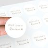 We’d Love a Review Stickers | Small Business Packaging Labels