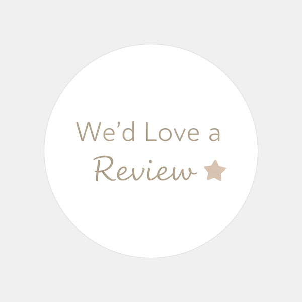We’d Love a Review Stickers | Small Business Packaging Labels