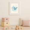 Whale Nursery Wall Art Print | Ocean Animal Watercolour | Digital Download