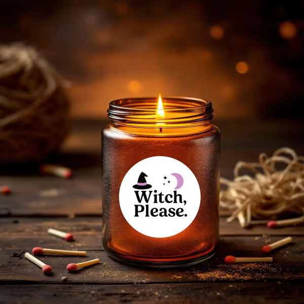 “Witch Please.” (Lilac Edition) Candle Label Stickers