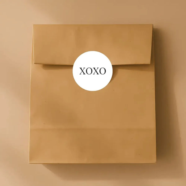 XOXO Valentine Stickers – Minimalist Romantic Gift Seals - Sticksy Prints Australia