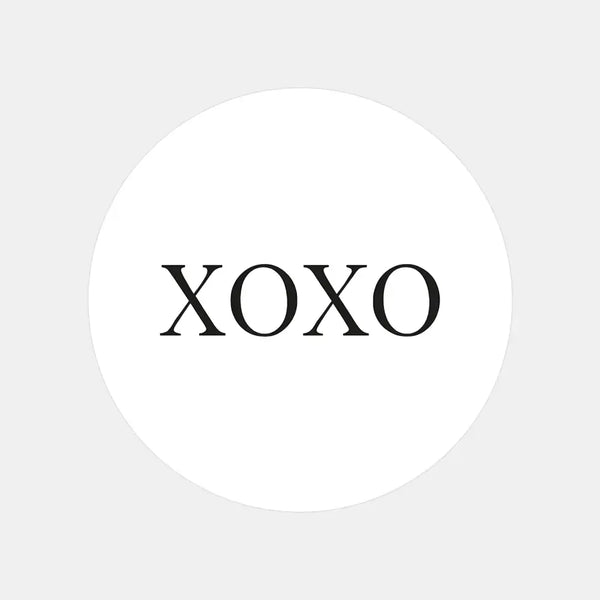 XOXO Valentine Stickers – Minimalist Romantic Gift Seals - Sticksy Prints Australia