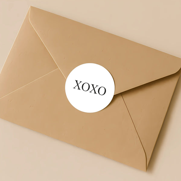 XOXO Valentine Stickers – Minimalist Romantic Gift Seals