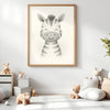 Zebra Nursery Wall Art Print – Safari Animal Watercolour (Digital Download)
