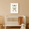 Zebra Nursery Wall Art Print – Safari Animal Watercolour (Digital Download)
