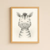 Zebra Nursery Wall Art Print – Safari Animal Watercolour (Digital Download)