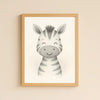 Zebra Nursery Wall Art Print – Safari Animal Watercolour (Digital Download)