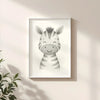 Zebra Nursery Wall Art Print – Safari Animal Watercolour (Digital Download)