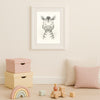 Zebra Nursery Wall Art Print – Safari Animal Watercolour (Digital Download)