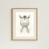 Zebra Nursery Wall Art Print – Safari Animal Watercolour (Digital Download)