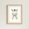 Zebra Nursery Wall Art Print – Safari Animal Watercolour (Digital Download)